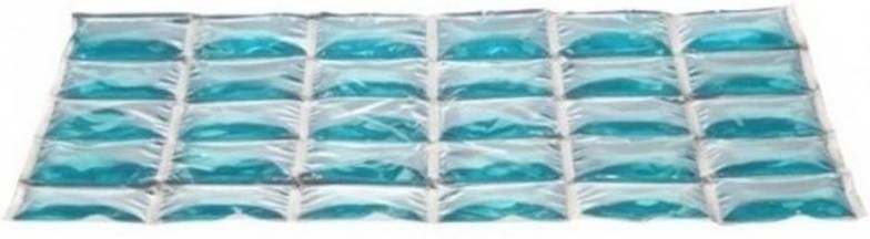 Merkloos 2x Koelelementen Koelmat Zacht 35 Blokjes 25 X 39 Cm