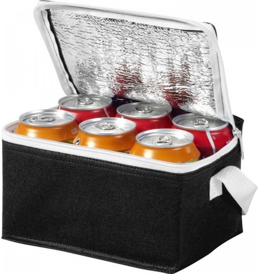 Bullet Mini Koeltas Zwart/wit 20 Cm Voor 6/sixpack Blikjes 3, 5 Lit Koeltas