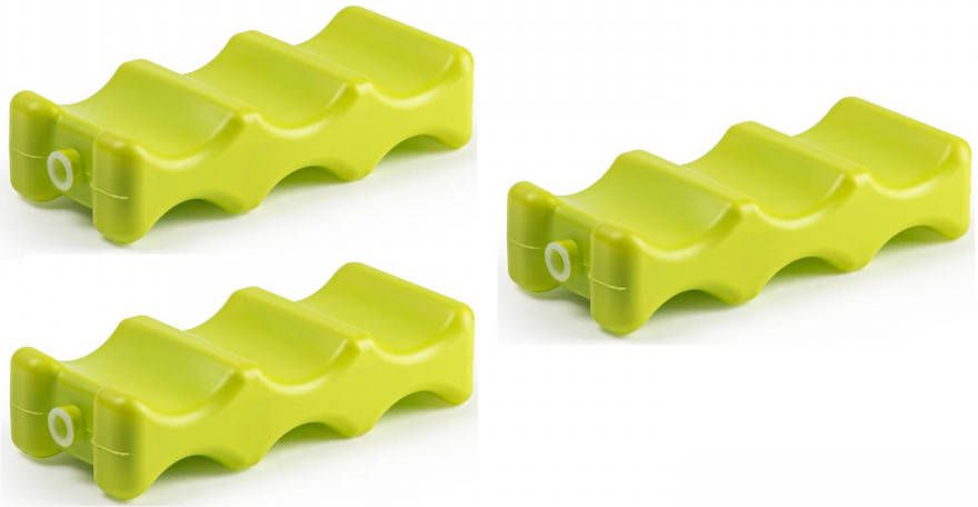 Forte Plastics 3x Stuks Koelelementen Voor Speciaal Voor Blikjes 22 X 9 Cm Groen Koelelementen