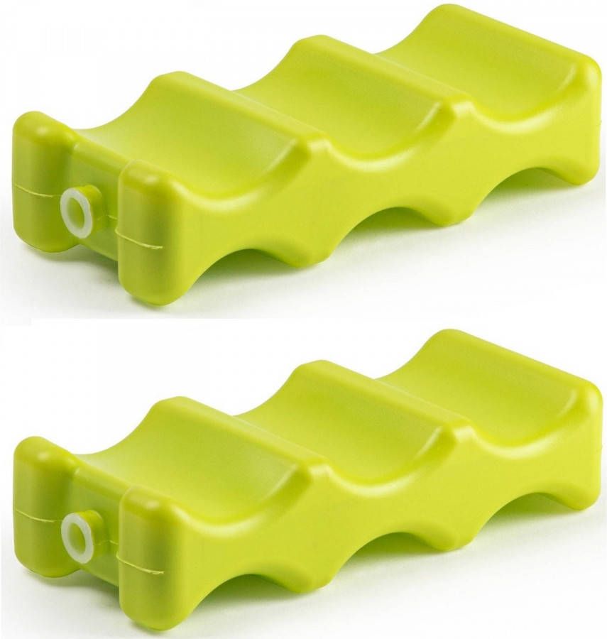 Forte Plastics 4x Stuks Koelelementen Voor Speciaal Voor Blikjes 22 X 9 Cm Groen Koelelementen