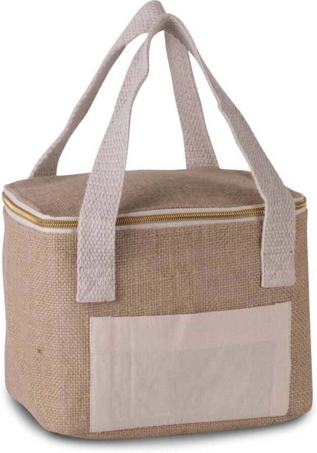 Kimood Kleine Koeltas Jute/canvas Naturel 20 Cm 5 Liter Koeltas
