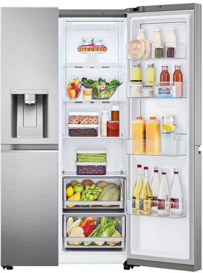 LG GSJV70PZTE Koelkast met vriesvak RVS