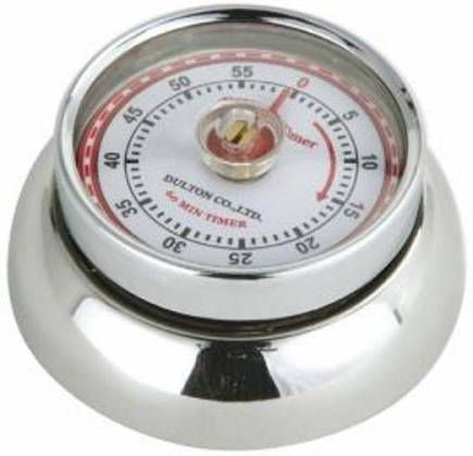 Zassenhaus Magnetische Kookwekker Zilver Chroom Retro collection