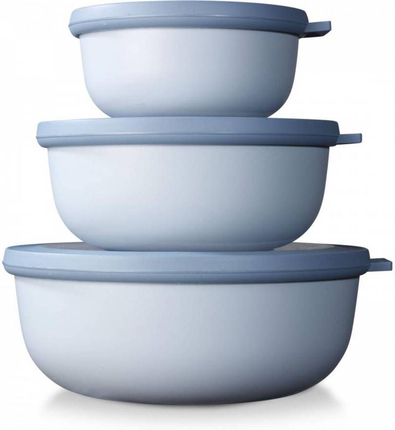 MEPAL  Schaal set Cirqula nordic blue 3 stuks 350 + 750 + 1250 ml Blauw Gr.260ml-350ml