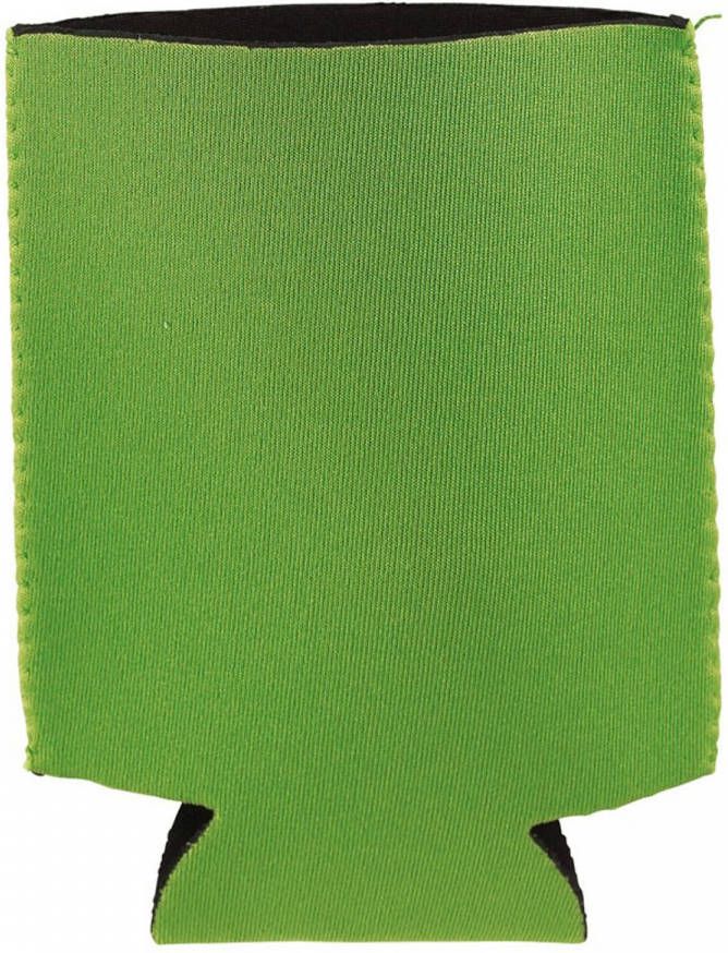 Merkloos 1x Opvouwbare Blikjeskoeler/Koel Hoesje Lime Groen Koelelementen