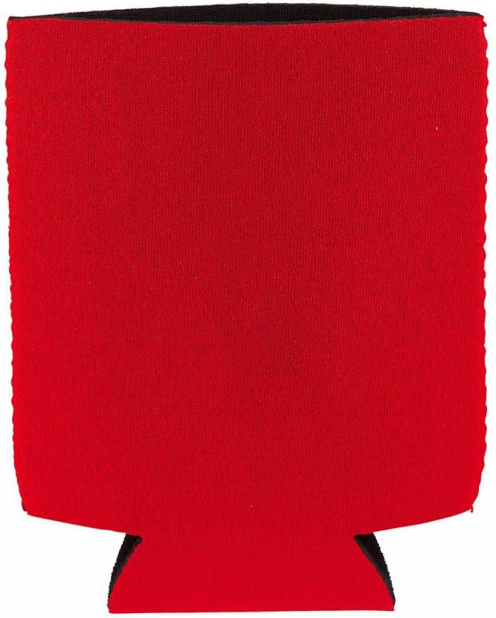 Merkloos 1x Opvouwbare Blikjeskoeler/Koel Hoesje Rood Koelelementen