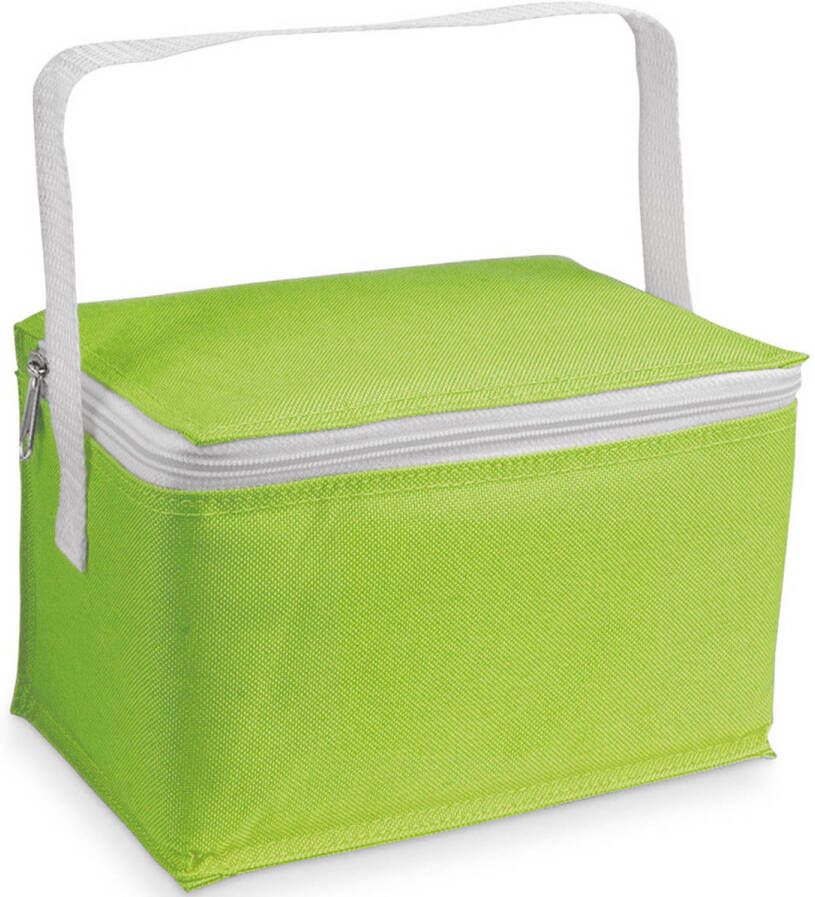 Merkloos Kleine Koeltas Voor Lunch Groen 20 X 14 X 12 Cm 3.5 Liter Koeltas