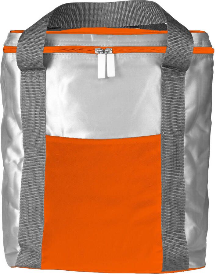 Merkloos Koeltas Oranje/zilver 34 X 28 X 16 Cm 15 Liter Koeltas
