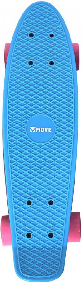 Move Skateboard Old School Retro 57, 5 Cm Aluminium Lichtblauw