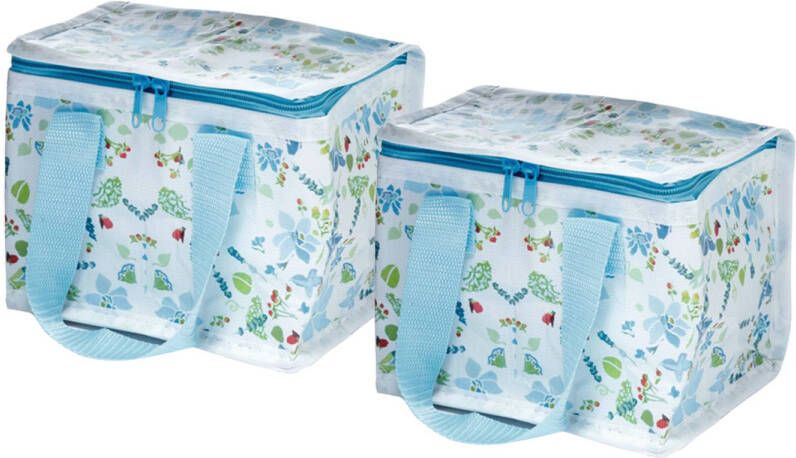 Puckator 2x Stuks Kleine Lunch Koeltas Julie Dodsworth Print 21 X 16 X 14 Cm 4, 7 Liter Koeltas
