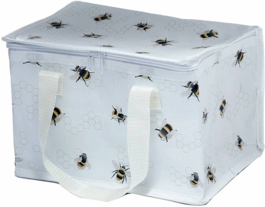 Puckator Kleine Lunch Koeltas Bijen Print 20 X 30 X 20 Cm 12 Liter Koeltas