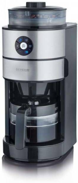 Severin Koffiezetapparaat met maalwerk KA 4811, met een geïntegreerd maalwerk, maalgrofheid en koffiehoeveelheid instelbaar, zwenkfilter met druppelstop