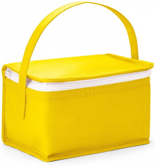 Trendoz Kleine Gele Lunch/blikjes/medicijnen Koeltas Met Hengsel 20 X 14 X 13 Cm Koeltas
