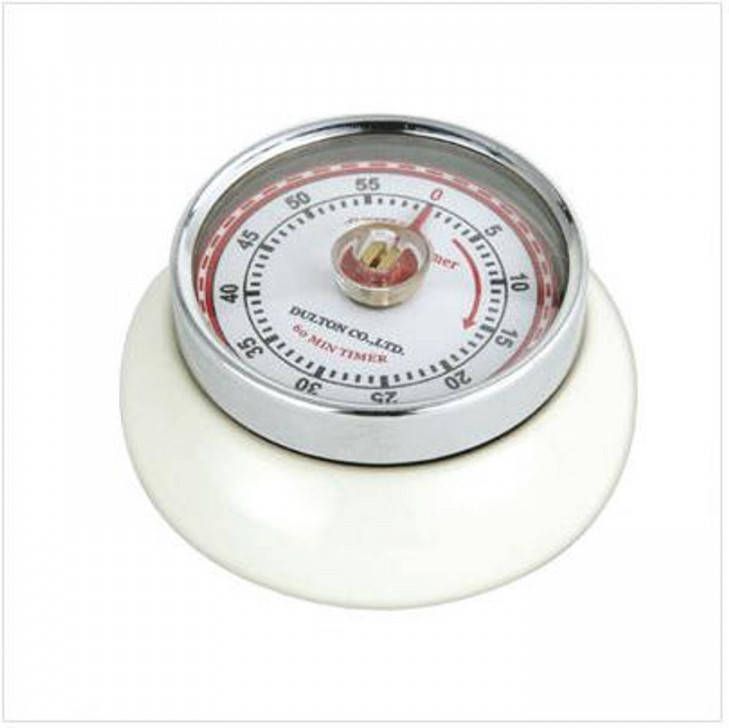 Zassenhaus Magnetische Kookwekker Wit/Creme Retro collection