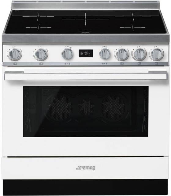 Smeg CPF9IPWH inductie fornuis met Pyrolyse reiniging en...