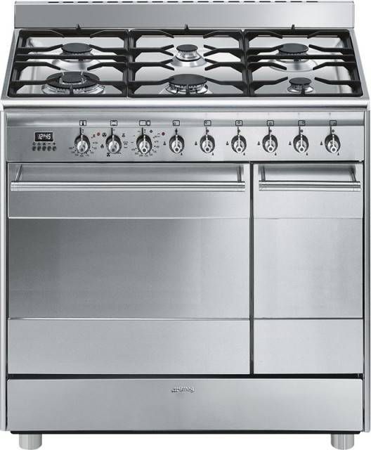 SMEG SNLK926MX9 gasfornuis met 2 ovens