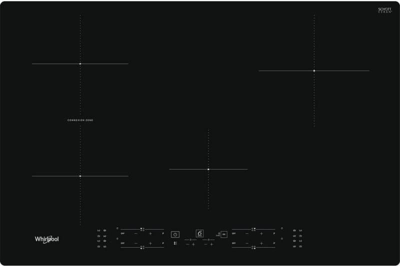 Whirlpool WBB4877NE inbouw inductiekookplaat restant model met ConnexionZone