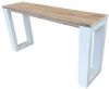 Wood4you Side table enkel steigerhout 150Lx78HX38D cm wit online kopen