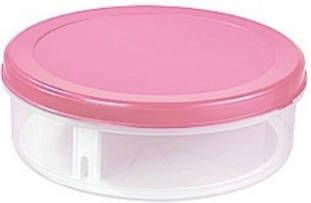 Sunware Gallery Line Fun baking Taartdoos Met Lift 8, 3l Transparant Roze 35 X 35 X 12 Cm