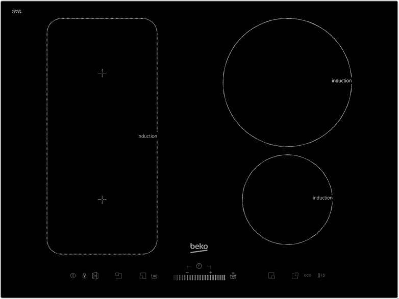Beko HII74500FHT Inductie inbouwkookplaat Zwart