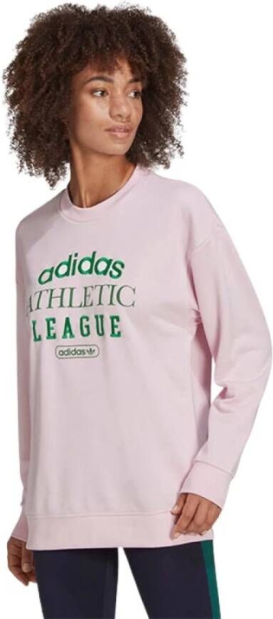 adidas Originals Bluza Damska Retro Luxury Crew Sweatshirt Trend Packamp Hl0043 36 , Roze, Dames