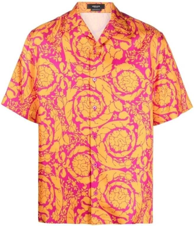 Versace Alledaagse t shirts , Oranje, Heren