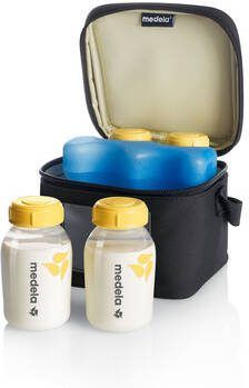 Medela Koeltasje, incl. voorgevormd koelelement en 4 moedermelkflesjes