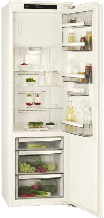 AEG SFE818E9ZC Inbouw koelkast met vriesvak Bruin