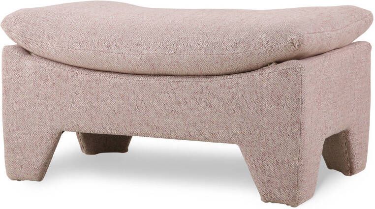 HKliving Lounge poef retro boucle crème